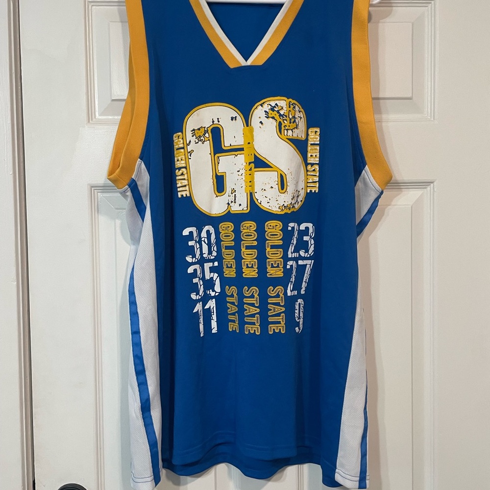 Golden State Blue and Yellow Basketball Jersey